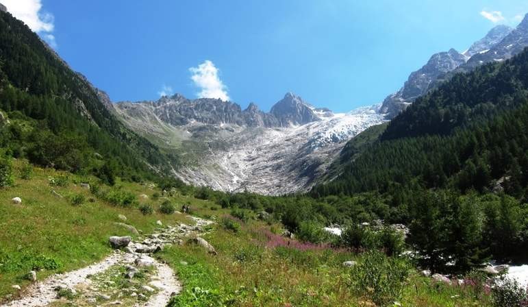 paysage sur le glacier du Trient