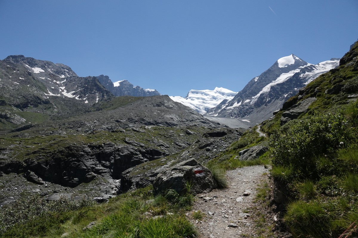 Accès à la passerelle depuis la Cabane Brunet, Copyright Verbier Tourisme