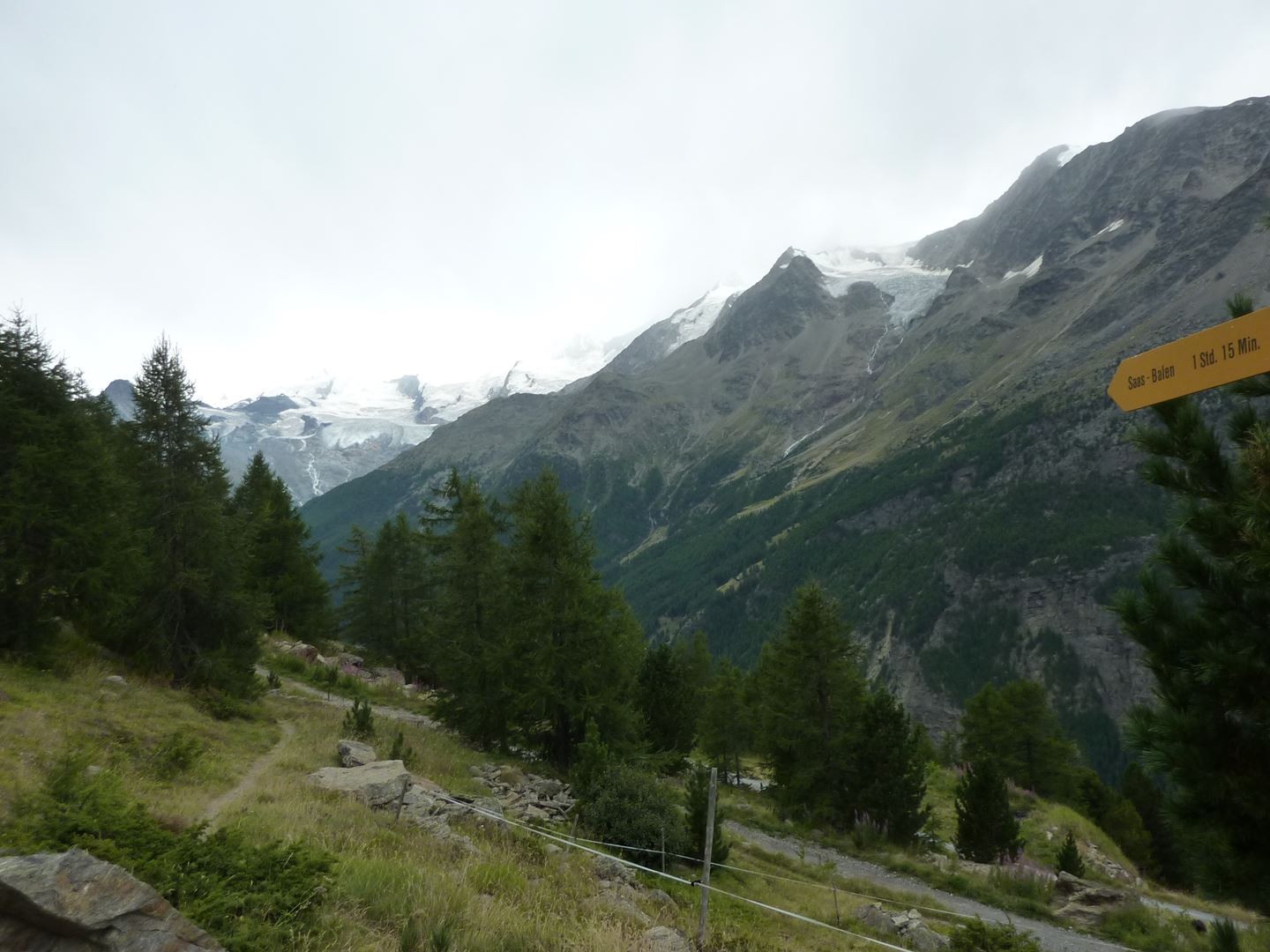 Blick oberhalb Ze Gartu: Blick auf die Viertausender der Miscahbelkette